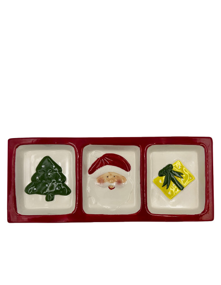 Pocillo navidad 28,5x12cm triple