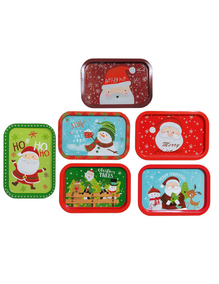 Bandeja lata navidad diseño surtido 34x23cm