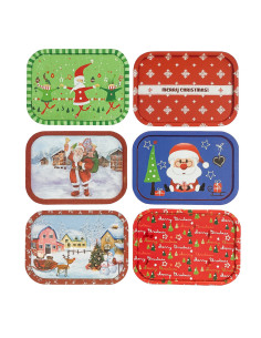 Bandeja lata navidad diseño surtido 40x28cm