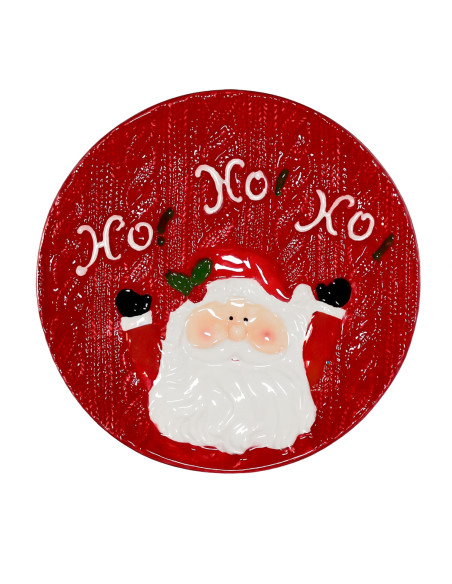 Plato navidad 26cm cerámica pascuero
