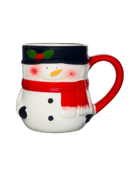 Tazón navideño 12,5x8,5x10cm mono nieve