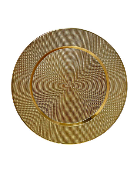 Plato melamina 33cm oro claro