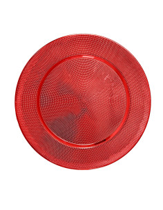 Plato melamina 33cm rojo textura