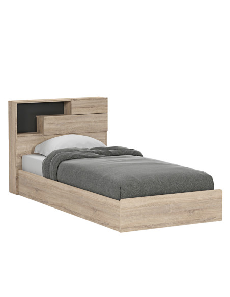 Cama 1 plaza Boegel café claro 190x91cm