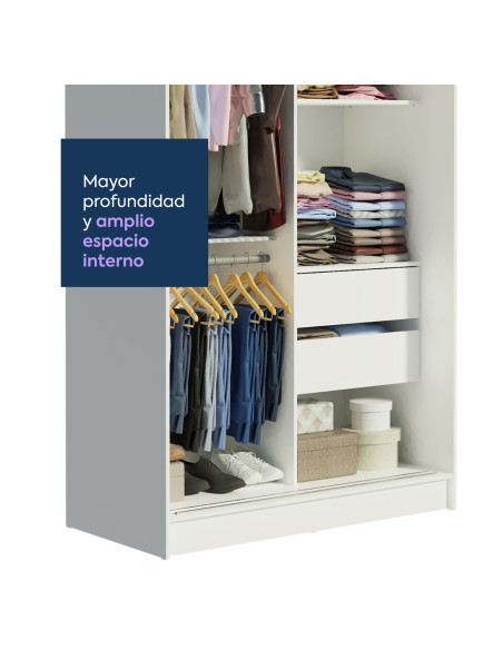 Closet 2 puertas Tokio blanco