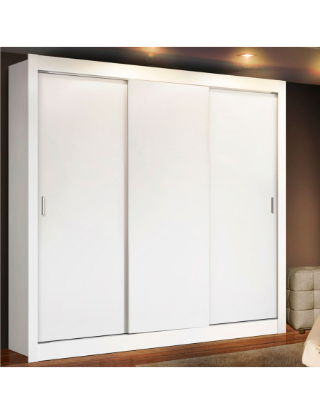 Closet 3 puertas 2 cajones Lyon blanco