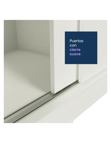 Closet 2 puertas Tokio blanco