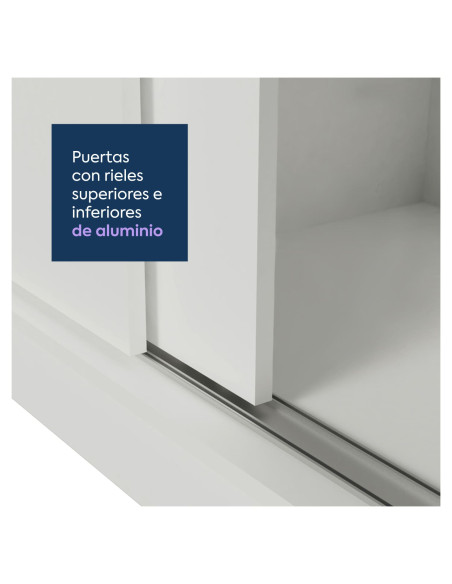 Closet 3 puertas 2 cajones Lyon blanco