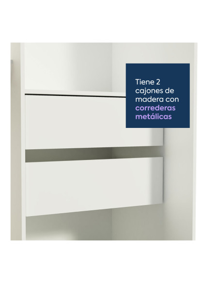 Closet 2 puertas Tokio blanco