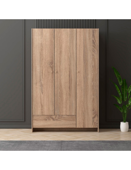 Closet 3 puertas Boegel café claro