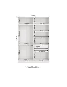 Closet 4 puertas modular 158cm 2