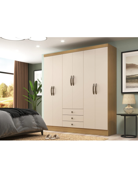 Closet 6 puertas Madrid Canary/Off White