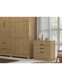 Cómoda 4 cajones canela 2