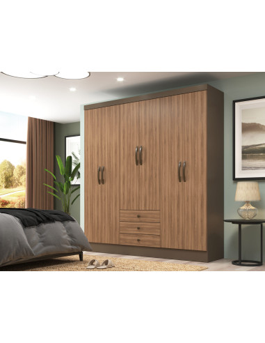 Closet 6 puertas Madrid Damasco/Nogal