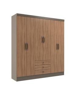 Closet 6 puertas Madrid Damasco/Nogal