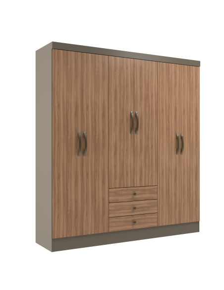 Closet 6 puertas Madrid Damasco/Nogal