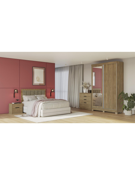 Cómoda 4 cajones canela