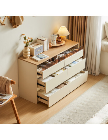 Cómoda Estonia 6 Cajones - Mueble de Dormitorio de Calidad