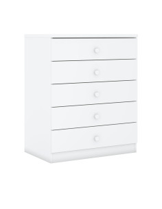 Cómoda Menta blanco 5 cajones