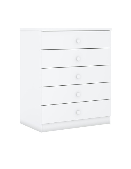 Cómoda Menta blanco 5 cajones
