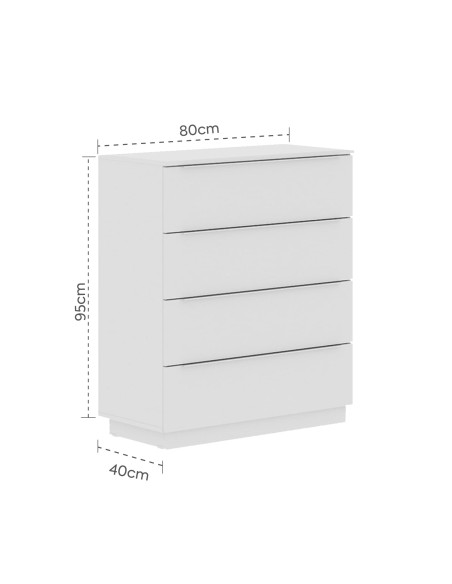 Cómoda Varese 4 cajones blanco