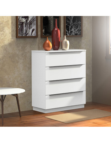 Cómoda Varese 4 Cajones Blanco - Mueble Elegante y Funcional