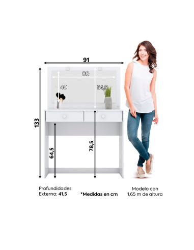 Tocador Daila blanco