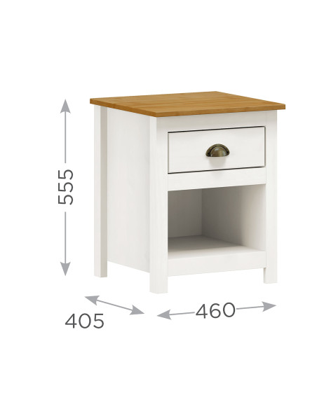 Velador Topazio madera 1 cajón