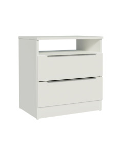 Velador Varese 2 cajones blanco