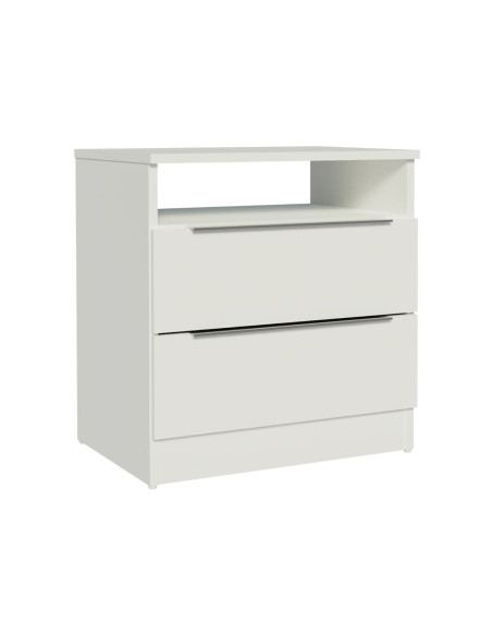 Velador Varese 2 cajones blanco