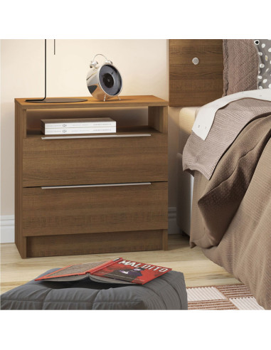 Velador Varese 2 Cajones Rustic - Mueble Elegante y Funcional