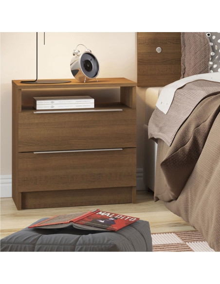 Velador Varese 2 cajones rustic