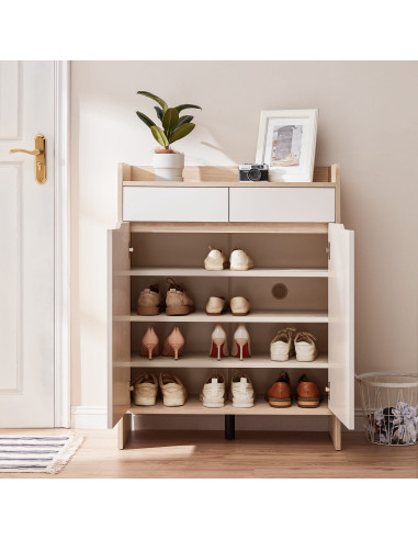 Zapatero Janna Blanco - Organización Elegante para Dormitorio