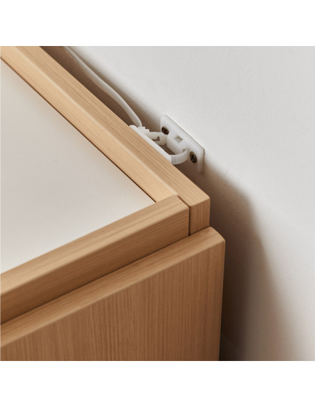 Zapatero Mila 3 cajones café blanco