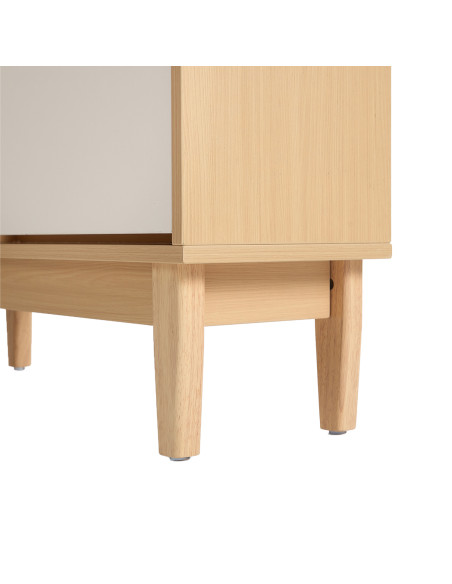 Zapatero Mila 3 cajones café blanco