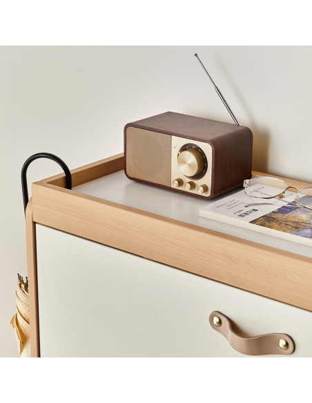 Zapatero Mila 3 cajones café blanco