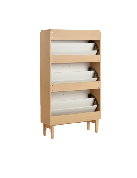 Zapatero Mila 3 cajones café blanco