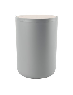 Papelero plástico gris bambú