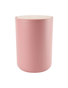 Papelero plástico rosado bambú