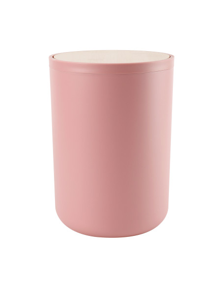 Papelero plástico rosado bambú