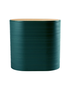 Papelero plástico estriado burdeo