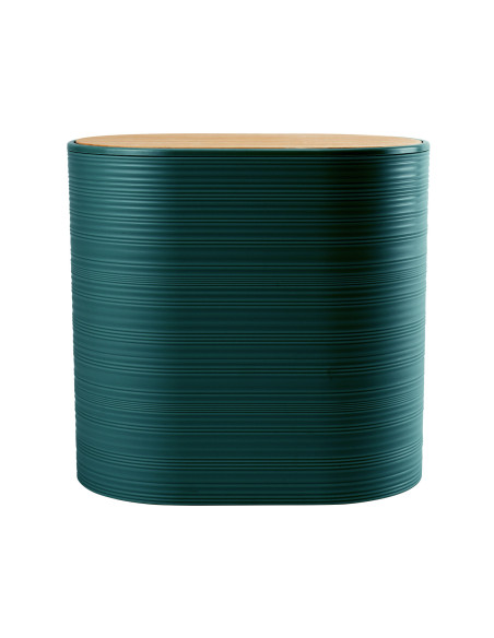 Papelero plástico estriado burdeo