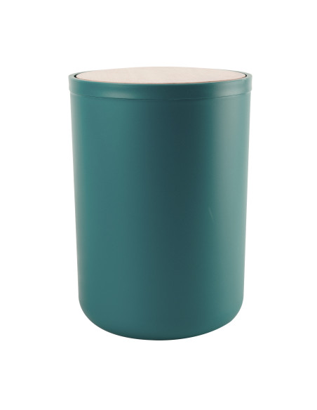 Papelero plástico turquesa bambú