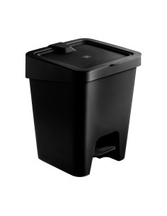 Papelera plástica negro 15L