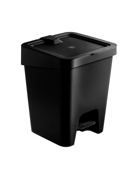 Papelera plástica negro 15L