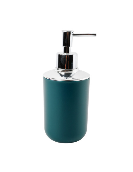 Dispensador jabón plástico plateado negro