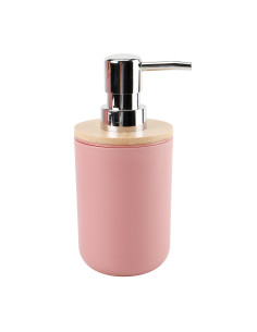 Dispensador jabón plástico rosado bambú