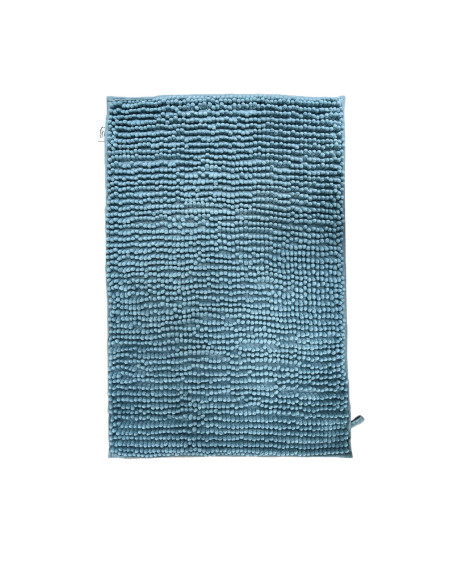 Piso de baño shaggy celeste 45x70