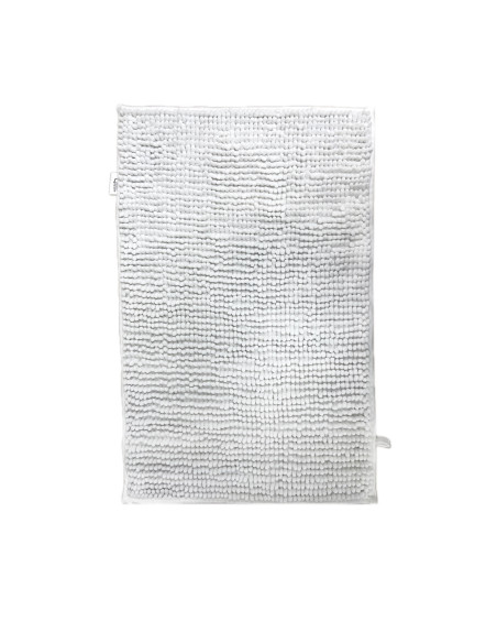 Piso de baño shaggy blanco 45x70