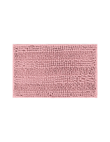 Piso de baño chenilla liso rosado 70x45cm